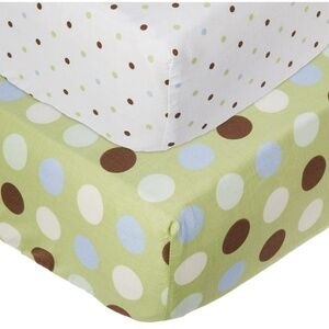 Little Bedding: Jungle Pals Crib Sheets 2pk by NoJo